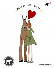 Postal: Abraça um Burro (menino)