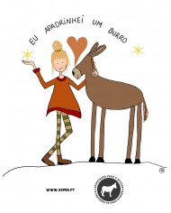 Postal: Eu apadrinhei um Burro (menina)